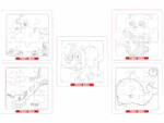Puzzle de Madeira (set de 5 desenhos diferentes) "Junior" - Image 2
