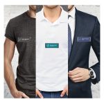 Crachá Retângular 71 x 24,5 mm "c/Íman"