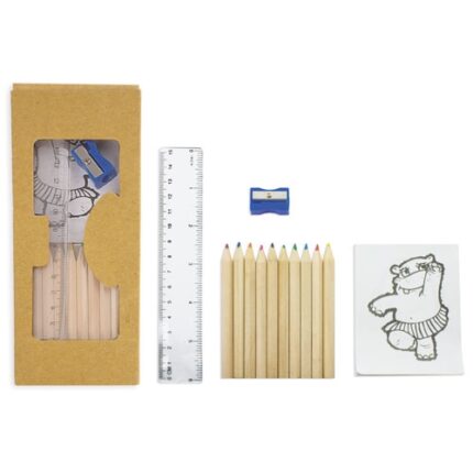 Caixa de 10 lápis de cores + livro para colorir "Zafir"