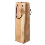 Bolsa de papel efeito madeira para vinho "Abeto" - Image 2