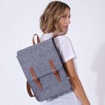 Mochila em feltro RPET/PU "Zakian" - Image 3