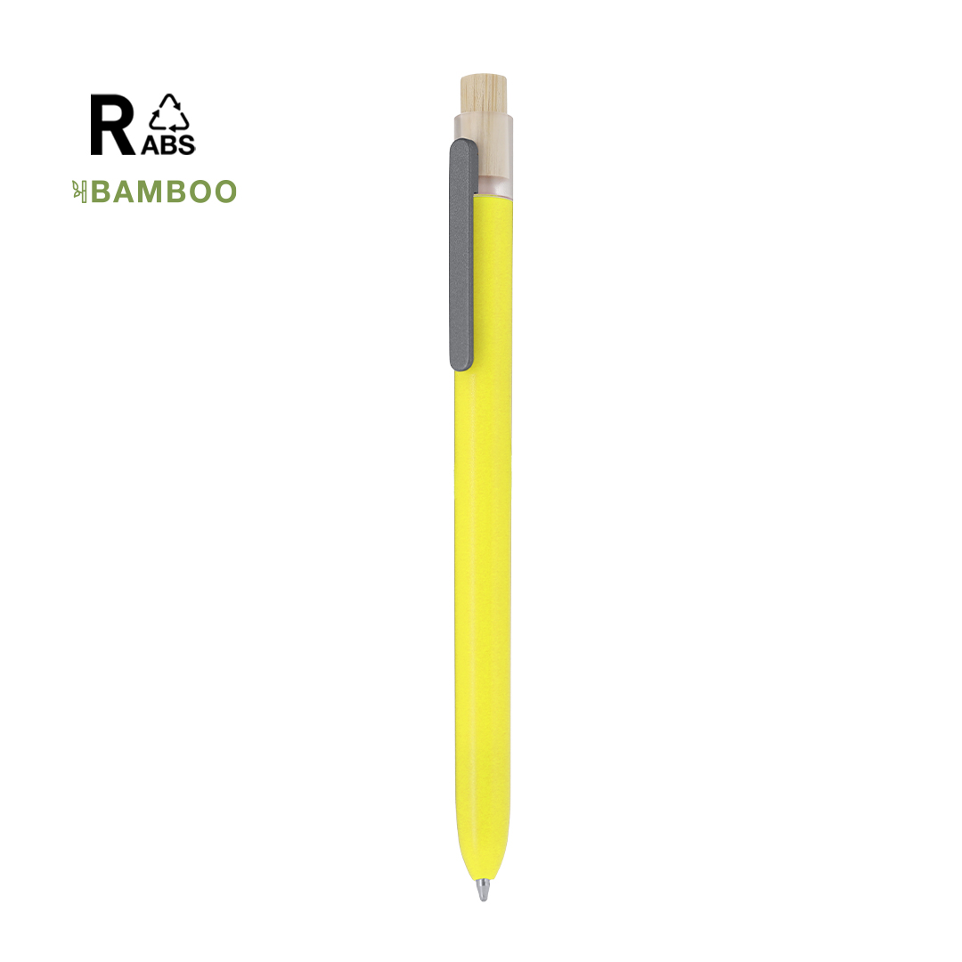 21792-000-10 Esferográfica bambú/ABS reciclado "Pelnak" - Image 1