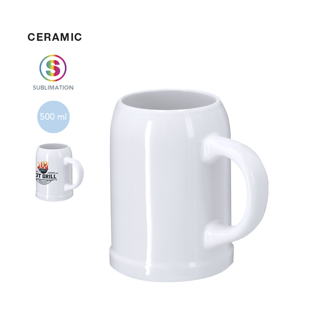 21710-000-10 Caneca Cerâmica Sublimação 500 ml "Reggio" - Image 1