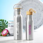 Garrafa Aço Inox/Bambu 600 ml "Dropun" - Image 3