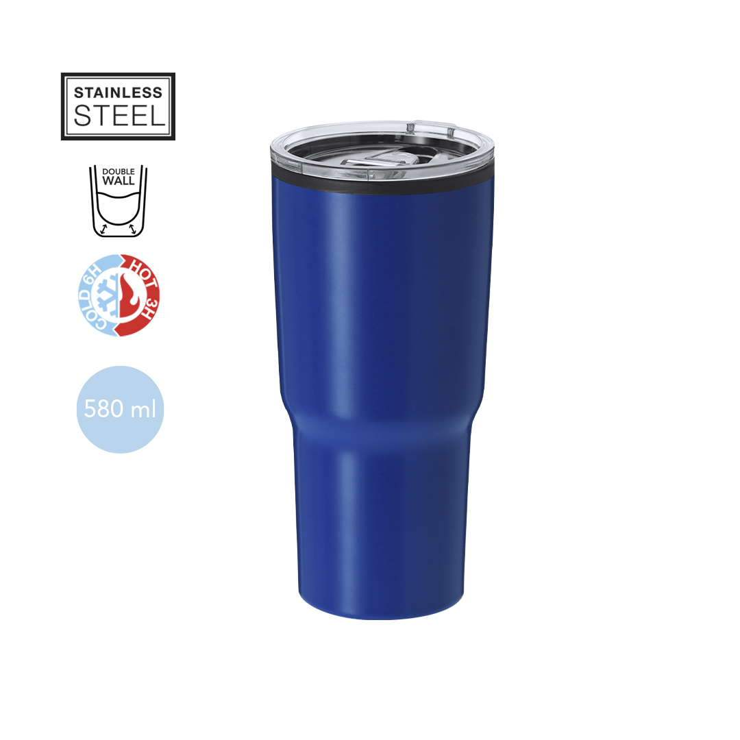 21426-000-10 Copo Térmico Aço Inox/PP 580 ml "Nabry" - Image 1