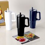 Caneca Térmica Aço Inox 870 ml "Huver"