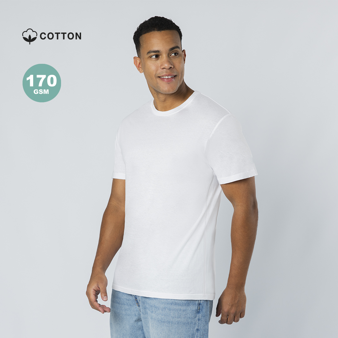 21839-000-10 T'shirt Unissexo Branco 170 grs. "Stiles" - Image 1