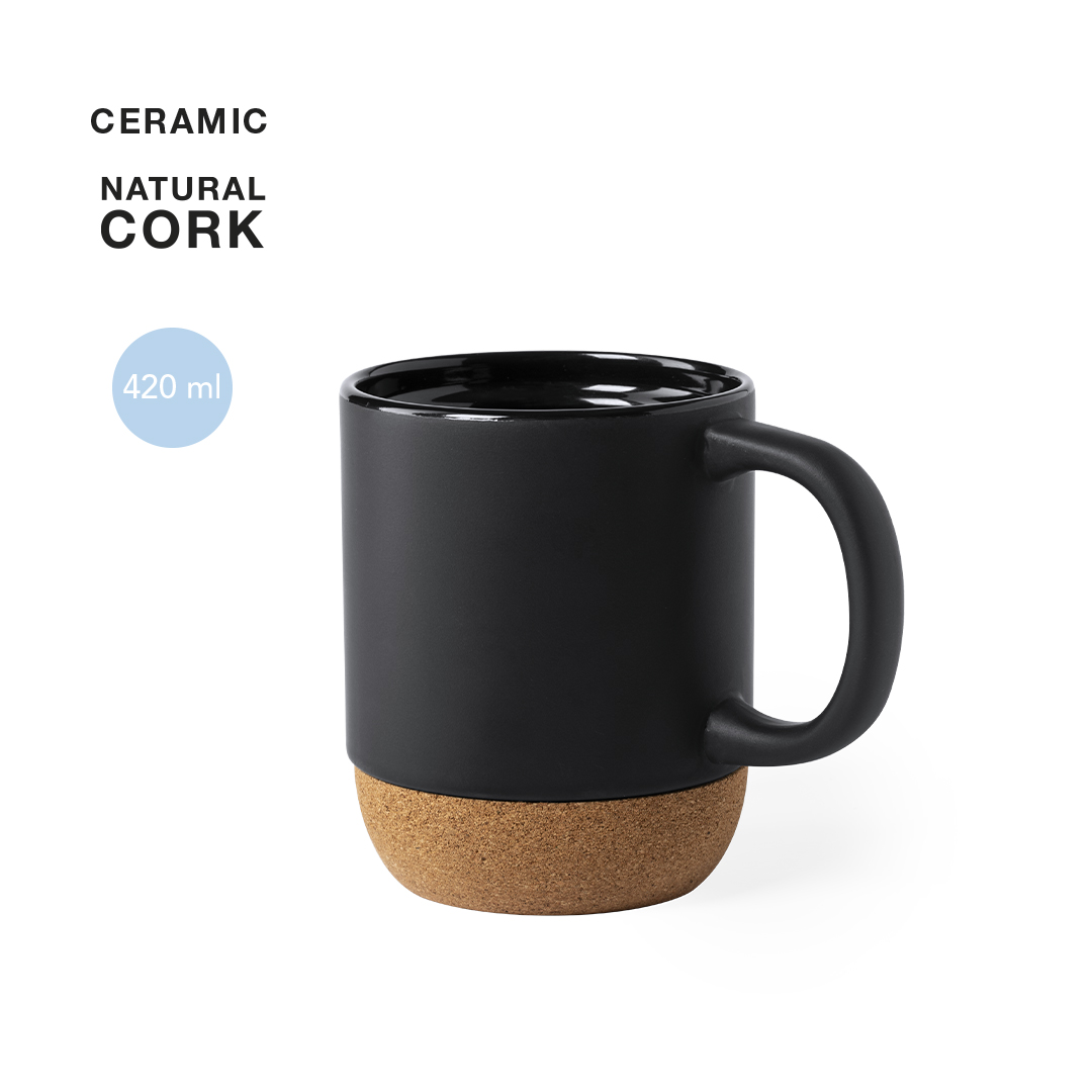 6585-000-10 Caneca Cerâmica/Cortiça 420 ml "Bokun" - Image 1